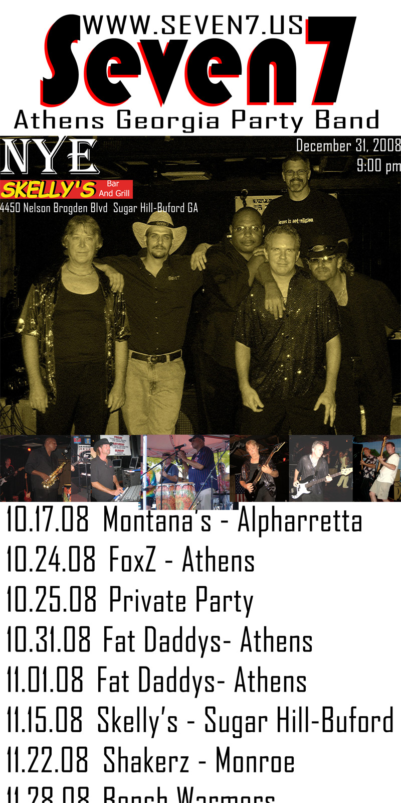 Seven 7 dance cover band live in Stockbridge GA at Bench Warmers and Wishign Well